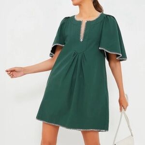 NEW Tuckernuck Pomander Place Finley Flutter Sleeve Dress Womens XS Green Spring